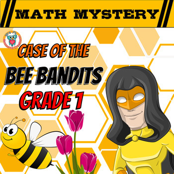 Preview of 1st Grade Spring Activity: Spring Math Mystery - Addition, Missing Addends, ...