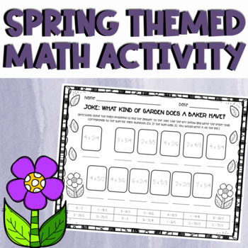 Preview of Spring Math Activity Multiply Fractions by Whole Numbers | Find the Punchline