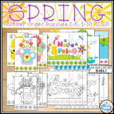 Spring Ordering Numbers Puzzle Bundle for Math Centers {co