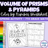 Spring Math Activity Volume of Prisms and Pyramids Colorin