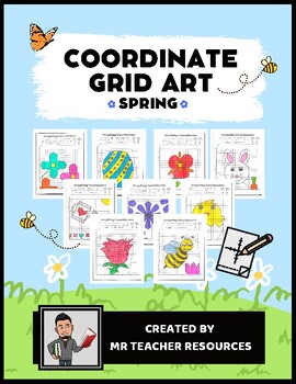 Preview of Spring Math Art - Coordinate Grid 
