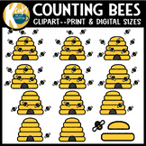 Spring Math Bee Counting Clipart by K Cups in my Classroom