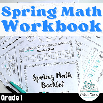 Preview of Spring Math Booklet │ Homework activities for Grade 1 │ Pollinators, Earth Day