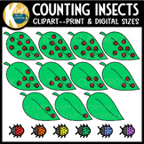 Spring Math Bug and Insect Counting Clipart by K Cups in m