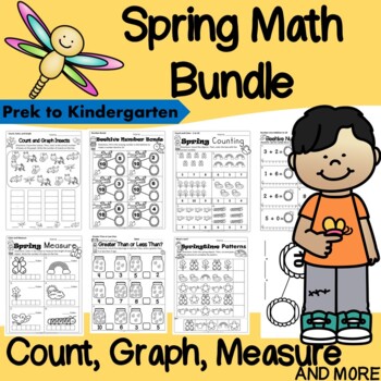 Preview of Spring Math Bundle for Prekindergarten and Kindergarten