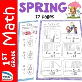 Spring 1st Grade Math Worksheets for Review or Assessment