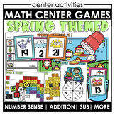 Spring Math Center Activities | Math Game Bundle | Number 