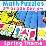 3rd Grade Spring Math Centers - Puzzles & Activities for M