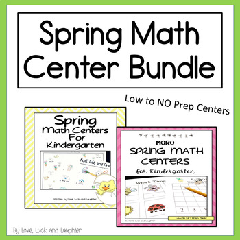 Preview of Spring Math Centers Bundle for Kindergarten