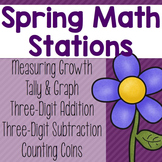 Spring Math Centers - 2nd Grade Measure, Graph, Money, Add