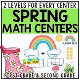 Spring Math Centers for 1st & 2nd Grade | Differentiated
