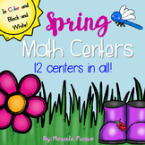 Spring Math Centers for First Grade- 12 Centers in Color a