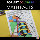 Spring Math Fact Practice Coloring Sheets - Fun, Engaging 
