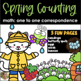 Spring Math Counting Kindergarten (One to One Corresponden