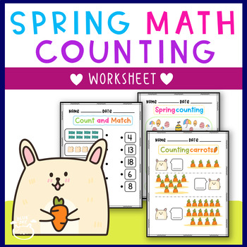 Preview of Spring Math Counting worksheets