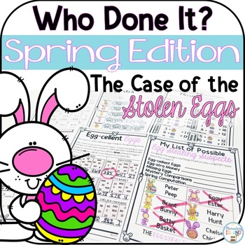Preview of Spring Math Worksheets Crack the Code Math Spring Activities for Math 2nd Grade
