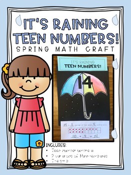 Preview of Spring Math Craft - Teen Numbers