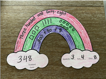 Preview of Spring Math Craft-Base ten practice