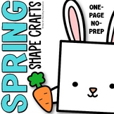 Spring Math Craft Bunny 2D Shape Crafts | Easter Bulletin Board