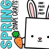 Spring Bulletin Board Bunny Math Craft 2D Easter Bunny Sha