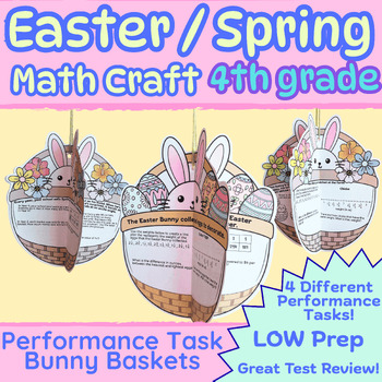 Preview of Spring Math Craft / Easter Math Craft - 4th grade Test Prep Performance Tasks