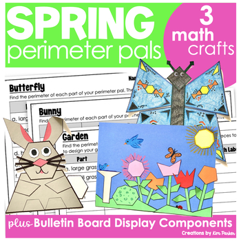 Preview of May Math Craft | Spring Perimeter Activities for 2nd and 3rd Grades