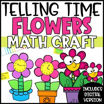 Preview of Spring Math Craft | Telling Time Flower Clock Craft