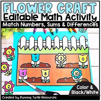 Preview of Spring Math Craft l Number Matching