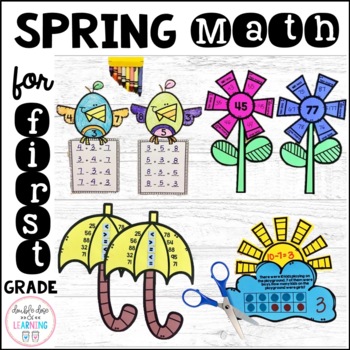 Preview of Spring Math Craftivities {Equations, Word Problems, Comparing, Base Ten}