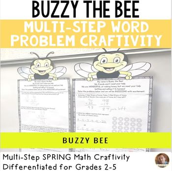 Preview of Spring Math Craft Activity for Multi-Step Word Problems - Grades 2-5