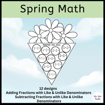 Preview of Spring Math Crafts - Adding and Subtracting Fractions