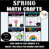 Spring Math Crafts Bundle | 4 Easy Printable Activities fo