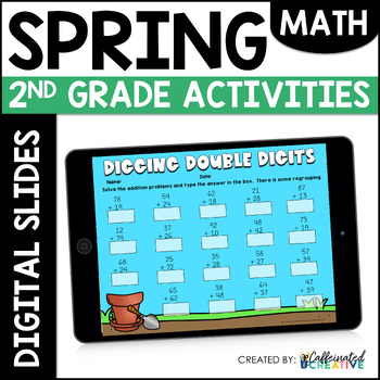 Preview of Spring Math Digital Activities Pack for 2nd Grade