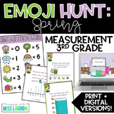 Spring Math Emoji Hunt Measurement, Line Plots, Time Third Grade 