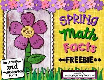 Preview of Spring Math Facts Craftivity  |  Addition / Multiplication Fact Family FREEBIE