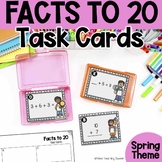 Spring Math Facts to 20 Task Cards - Addition & Subtractio