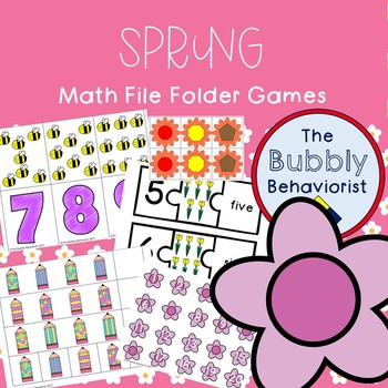 Preview of Spring Math File Folder Games