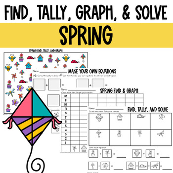 Preview of Spring Math | Find, Tally, Graph, and Solve