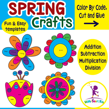 Preview of Spring Math Flower Crafts: Fun Addition, Subtraction, Multiplication & Division