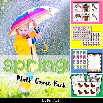 Preview of Spring Math Game Pack