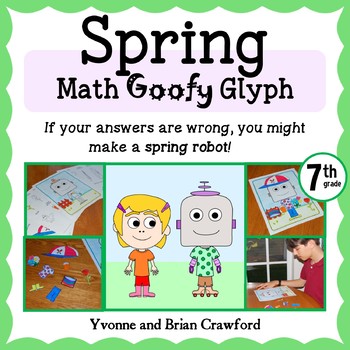 Preview of Spring Math Goofy Glyph 7th grade | Math Enrichment | Math Fun