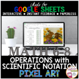 Spring Math Google Sheets Digital Pixel Art Operations wit