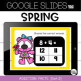 Spring Math Google Slides™ Addition Facts Practice Set 2 G