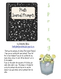 Spring Math Journal Prompts