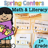 Spring Math & Literacy Centers {1st Grade}