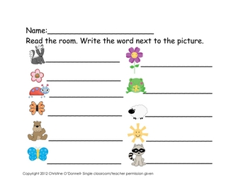 Spring Math + Literacy Unit: # words, Sight words, worksheets+more!