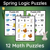 Spring Math Logic Puzzles: Addition & Subtraction for Gift