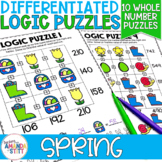 Spring Math Logic Puzzles - Critical Thinking Activities -