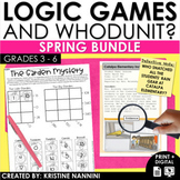 Spring Math Logic Puzzles and Whodunit Bundle | Early Fini