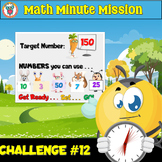Spring Math Minute Mission Challenge #12 Task - Open Ended - FREE
